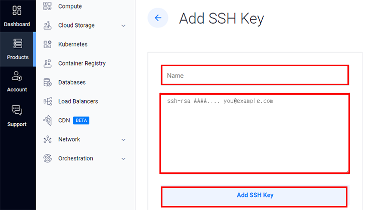 vultr SSH Key 등록