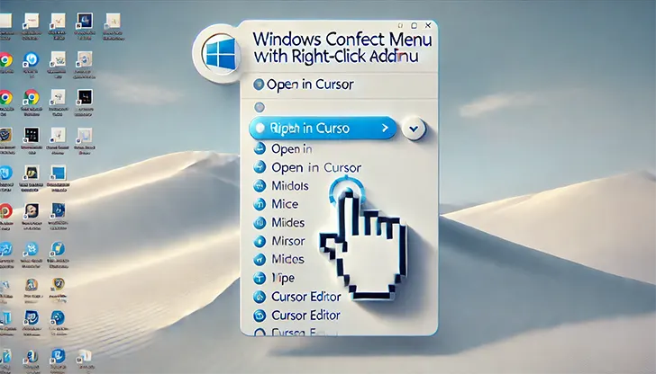 윈도우 컨텍스트 메뉴 Cursor